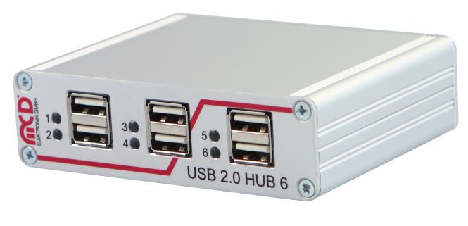 USB hub 6-port, switchable, 2 control inputs 